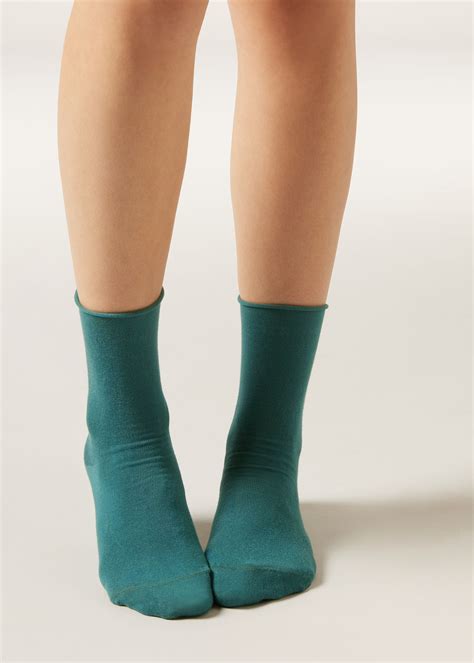 Non-Elastic Cotton Ankle Socks - Short socks - Calzedonia