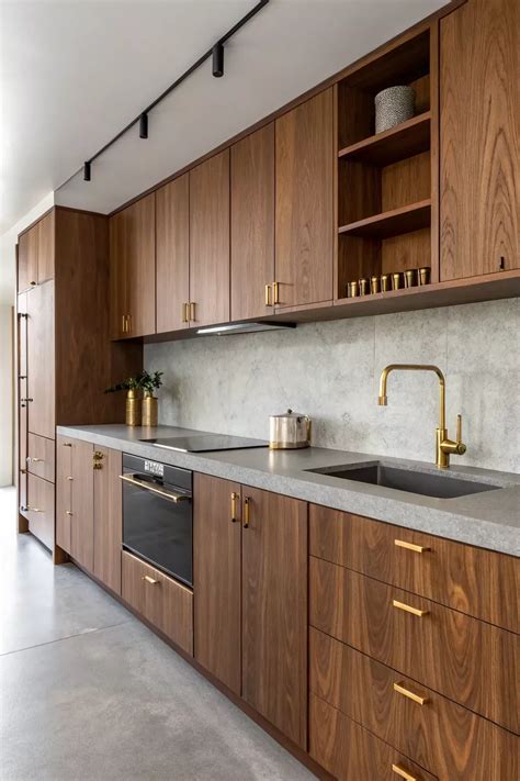 19+ Stylish Walnut Kitchen Cabinets Modern Ideas | Interior design ...