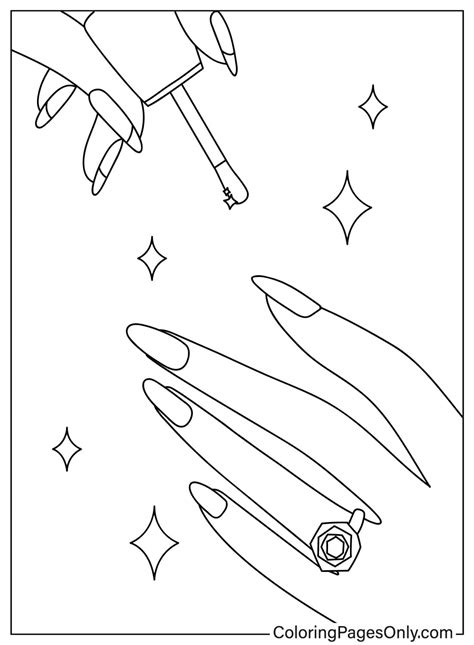 30+ Nails Coloring Pages - Free Printable PDF & Online Coloring