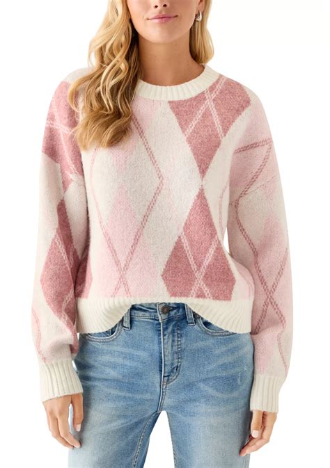 Oak & Trellis Women's Argyle Sweater | Belk