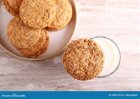 Oat and bran biscuits stock photo. Image of fibre, healthy - 269012476