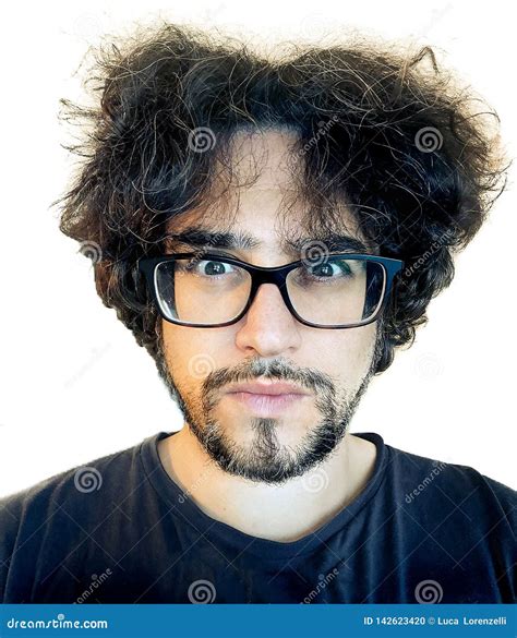 Disheveled and Unkempt Man with Crazy Eyed Look Stock Photo - Image of ...