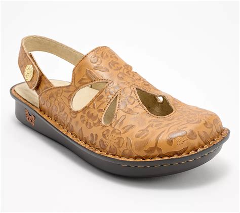 Alegria Leather Adjustable Backstrap Clogs - Linda - QVC.com