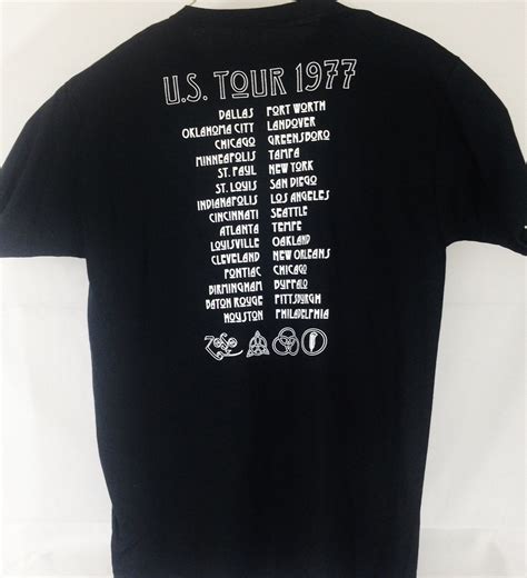 Led Zeppelin- 1977 USA Tour - Black - Rock T-Shirt in 2020 | Concert ...
