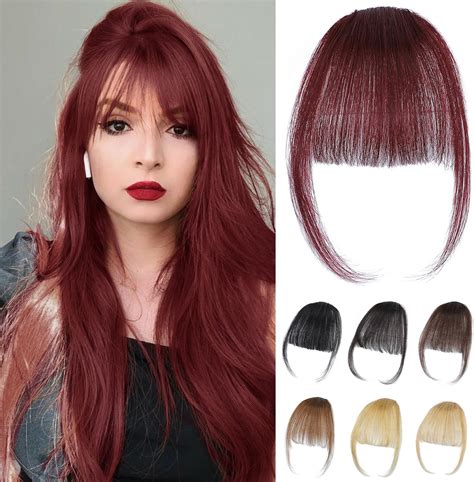 Amazon.com : DinkyTims Clip in Bangs 100% Real Human Hair Bangs Hair ...