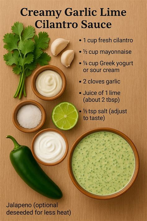 Easy Cilantro Lime Sauce Recipe – Perfect for Tacos & More! | Recipe in ...