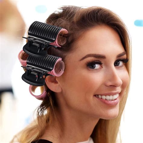 12 Black Hot Roller Clips for Women's Hair Styling - Replacement Claw ...