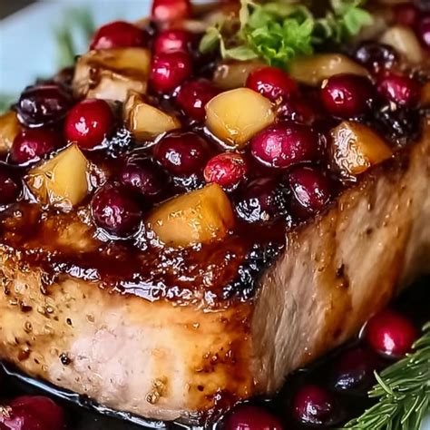 Irresistible Cranberry Dijon Pork Roast with Apple Cider Glaze