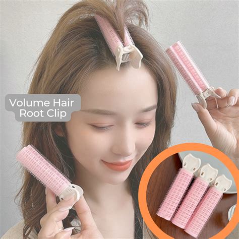 SG Stock💗Korean Volumizing Hair roots Hair Rollers | Fluffy Hair Clips🌸 ...