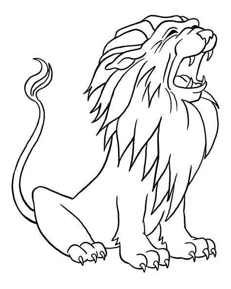 Disegno di leone, Disegno leone, Disegni da colorare con animali