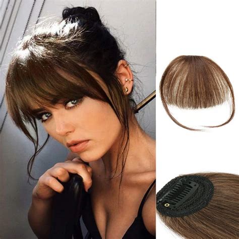 Amazon.com : Sinroy Women Girl Kids Bangs Hair Clip in Bangs,Human Hair ...