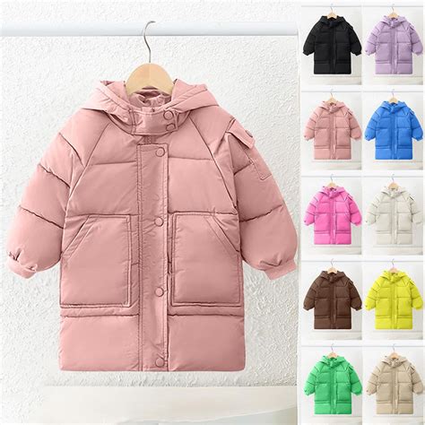 ATOGUTA Girls Down Jacket Hooded Quilted Puffer Parka Coat Lightweight ...