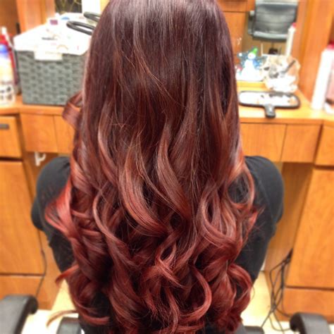 Burgundy ombré | Burgundy hair, Hair makeup, Ombre hair
