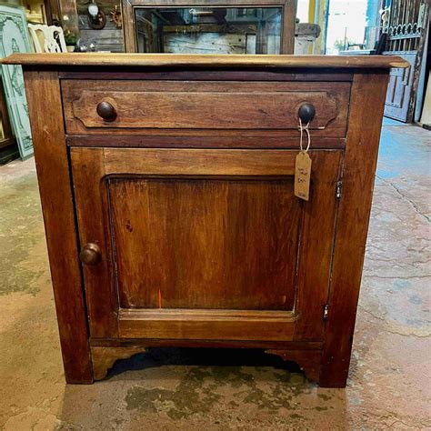 Small Antique Wooden Cabinet - Historic House Salvage