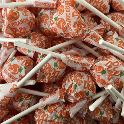 Orange Dum Dums - VillageCandyShop.com
