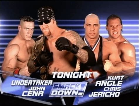 John Cena & Undertaker vs. Kurt Angle & Chris Jericho July 11, 2002 ...