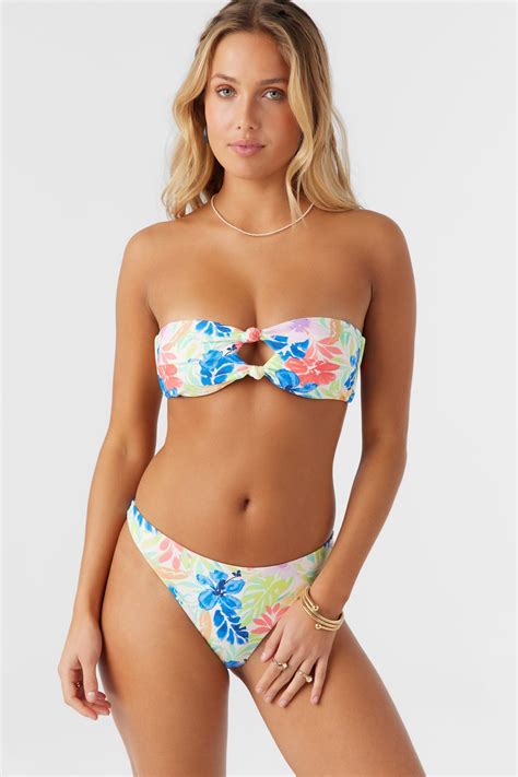 Bella Tropical Skye Bandeau Top - Vanilla | O'Neill