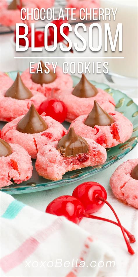 Chocolate cherry blossom cookies pair the sweet, fruity taste of ...