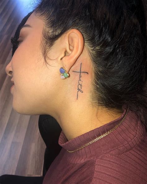 Cross Tattoo Behind Ear Meaning: Unveiling the Beauty of Cross Tattoos ...