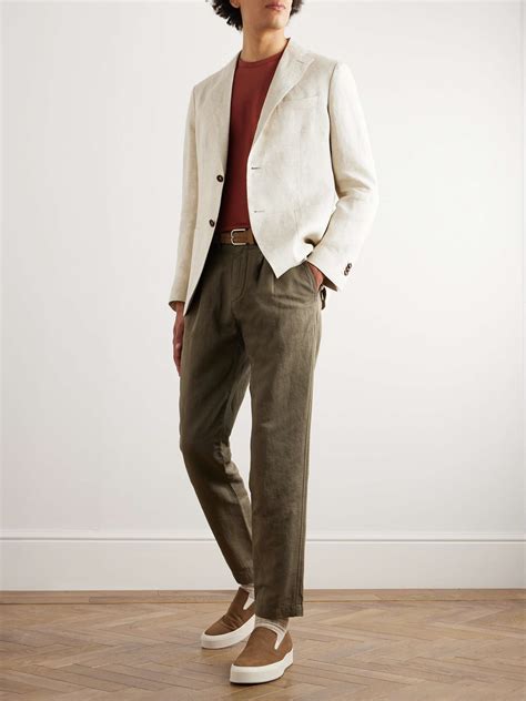 INCOTEX Montedoro Slim-Fit Unstructured Linen Blazer for Men | MR PORTER