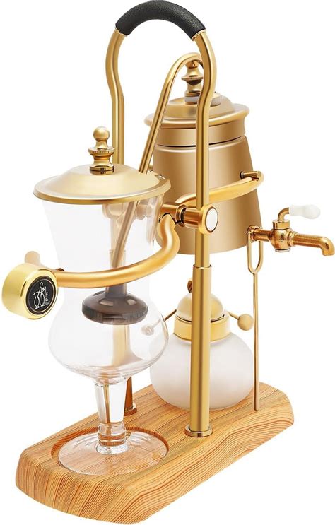 Golden Siphon Coffee Brewer, Belgium Royal Family Balance Syphon Coffee Maker, Elegant Retro ...