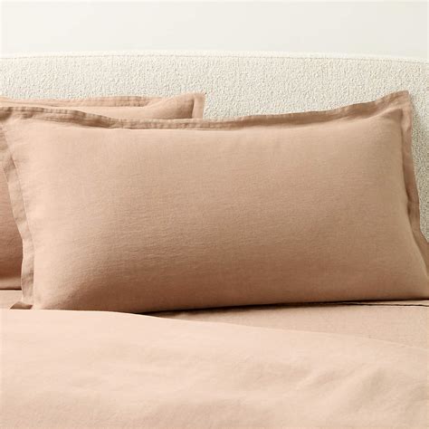 Classic EUROPEAN FLAX-Certified Linen Tawny Brown King Pillow Shams Set ...