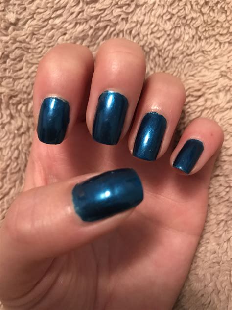 Dark teal blue | Teal nails, Teal nail polish, Teal nail designs