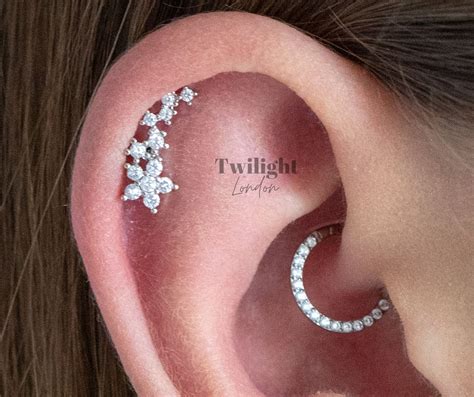 Aurora Daith Hoop, Daith, Daith Earring, Nose Ring, Cartilage Earring, Septum Hoop, Daith ...