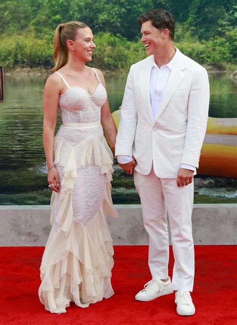 Scarlett Johansson and Colin Jost Match at 'Jurassic World Rebirth' New ...