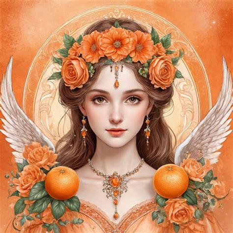 Illustration of an Orange with a Face | Stable Diffusion Online