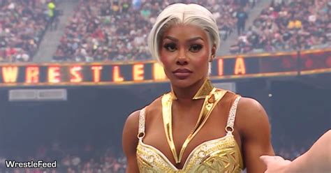 Jade Cargill Wardrobe Malfunction nip slip WrestleMania 41 (Photo ...