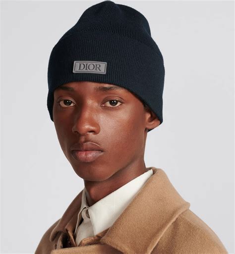 Dior Icons Beanie Navy Blue Cashmere | DIOR