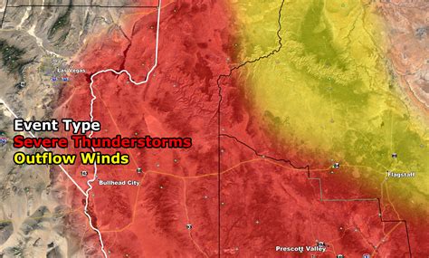 Severe Thunderstorm Watch Issued For High Terrain, Kingman, Bullhead City, Prescott, and ...