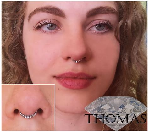 septum piercing with beautiful cz clicker by Thomas :) | Septum ...
