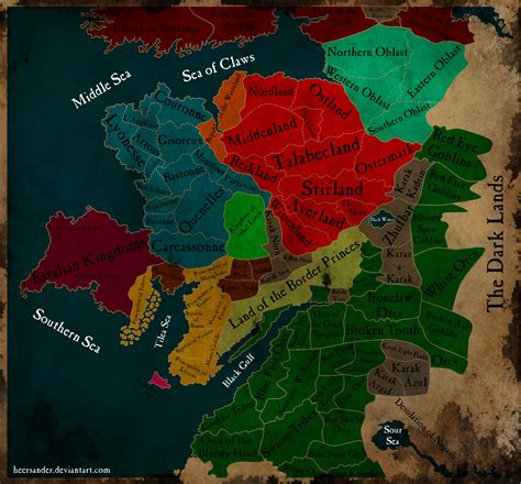 Map Of Old World Warhammer