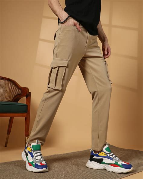 Buy Men's Khaki Brown Cargo Pants Online at Bewakoof