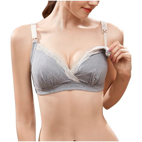 Aofany New Cotton Nursing Bra Maternity Lace Bra Breast Feeding Push Up ...