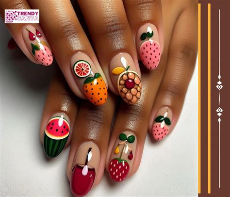 45 Easy Fruit Nail Designs You Have to Try - Trendy Canva