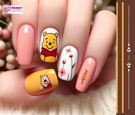 55+ Sweet & Easy Winnie the Pooh Nail Designs - Trendy Canva