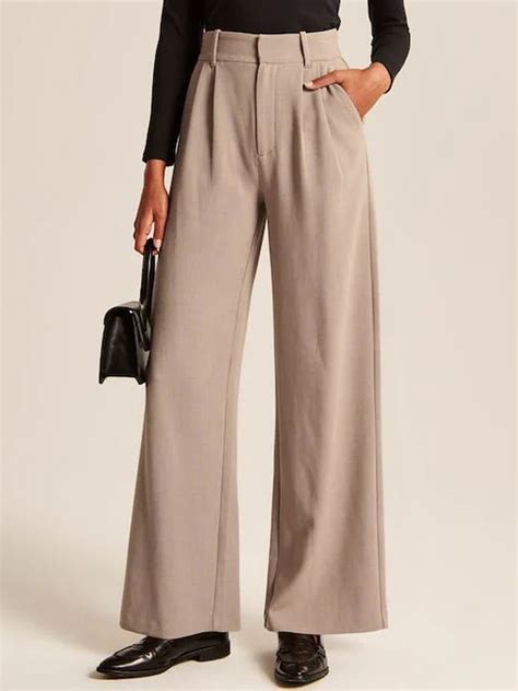 Buy FNOCKS Women Tailored Straight Fit Pleated Trousers - Trousers for ...