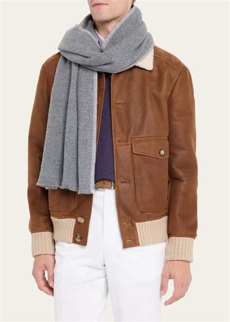 Brunello Cucinelli Men's Cashmere Scarf - Bergdorf Goodman