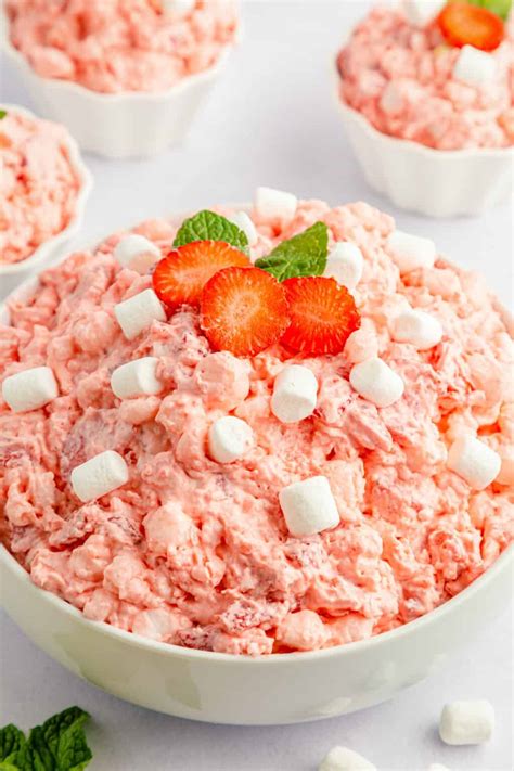 Strawberry Jello Salad (Pink Fluff) - Ranch Style Kitchen