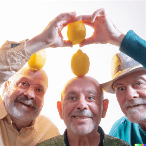 Old men at a lemon party : r/dalle2