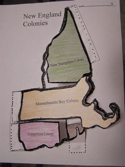 New england colonies map flip chart – Artofit