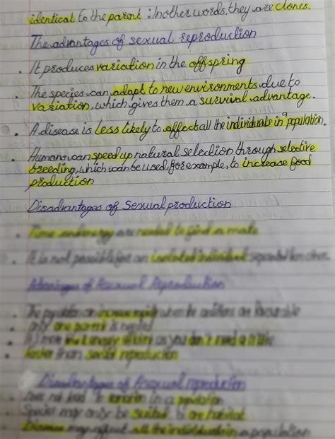 SOLUTION: Advantages and disadvantages of sexual and asexual reproduction| Gcse and O levels ...