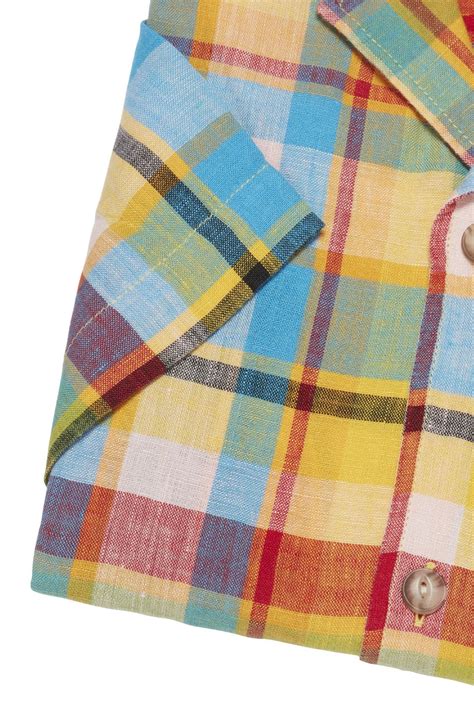 Simon Carter Bright Linen Madras Shirt