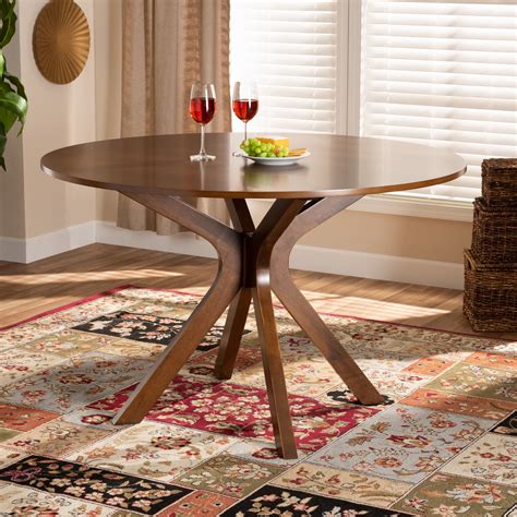 Baxton Studio Kenji Modern and Contemporary Walnut Brown Finished 48 ...