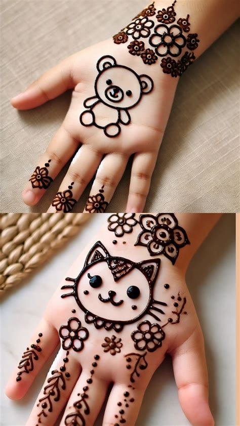 20 Quick & Beautiful Mehndi Patterns for Children – Simple & Adorable ...