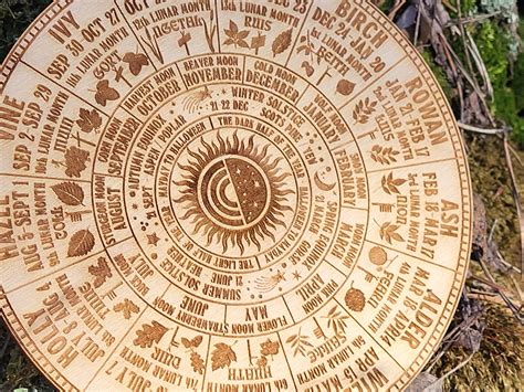 Ogham Tree Calendar / Celtic Tree Calendar / Wheel of Life / Tree of ...