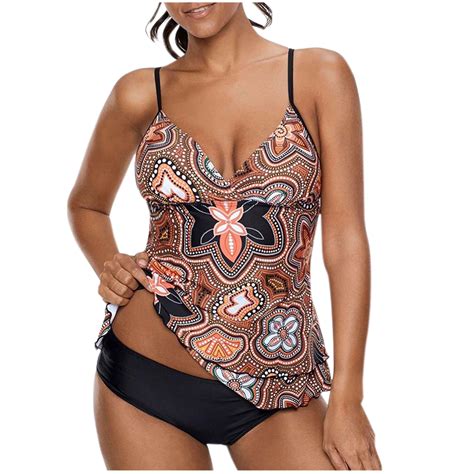 SELONE Plus Size Bathing Suits with Underwire Summer Plus Size Tankini ...